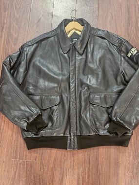 HBO Band of Brothers LTD Edition Type A-2 Black Leather Bomber Jacket